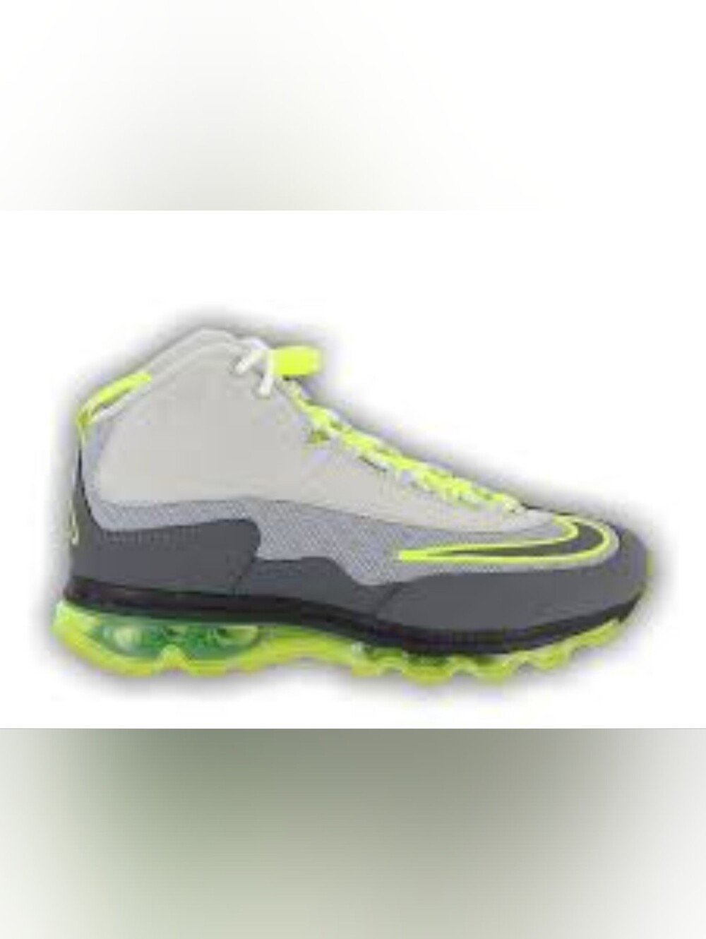 Nike AIR MAX JR/9/Neon Yellow & Gray Athletic Sneakers/NWB Vintage